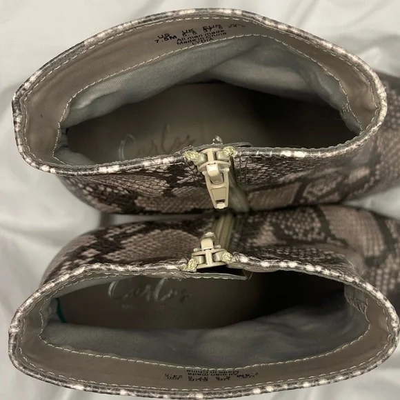 Carlos by Carlos Santana Snake Print Heeled Booties (7.5M) - Picture 5 of 7